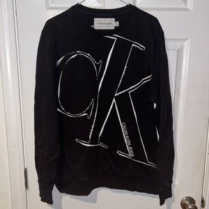 Calvin Klein, black crewneck sweatshirt; worn lightly, in great condition